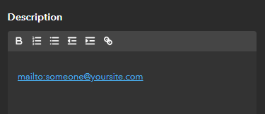 Add mailto link to project description. Add mailto link to project description.